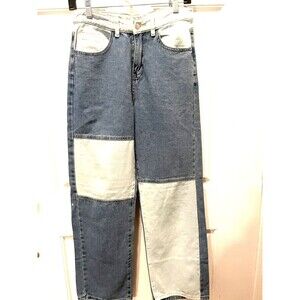 Small  Patchwork Color Block Jeans